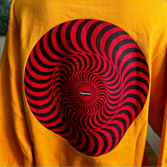 Supreme x Spitfire Hoodie Size Large Orange and Red Hoodie - Picture 2 of 10